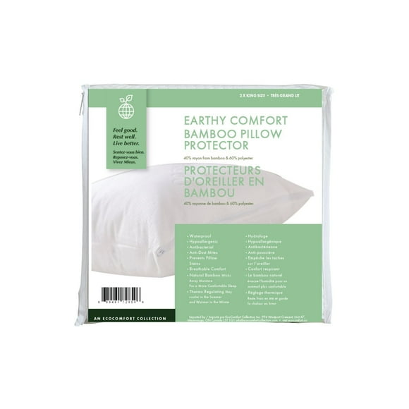 Earthy Comfort Bamboo Pillow Protector - King