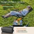 thumbnail image 4 of MCQ 2pcs Adjustable Zero Gravity Chair with Pillow and Cup Holder,Patio Outdoor Foldable Lawn Lounge Chairs, Metal, Black, 4 of 5