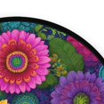 thumbnail image 4 of 36.2 Inch Round Floor Mat Colorful Blooming Flowers Carpet Decor Rug for Living Room Bedroom, 4 of 6