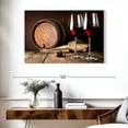 thumbnail image 3 of Elephant Stock Vintage Wine Glasses Wall Art - Horizontal Canvas Wall Art - Living Room Wall Decor - Food And Drink Canvas - Black And Brown Decor - 39" x 26", 3 of 8