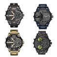 thumbnail image 2 of Men Watch Large Dial Double Movement Rubber Coated Steel Belt Quartz Watch, 2 of 5