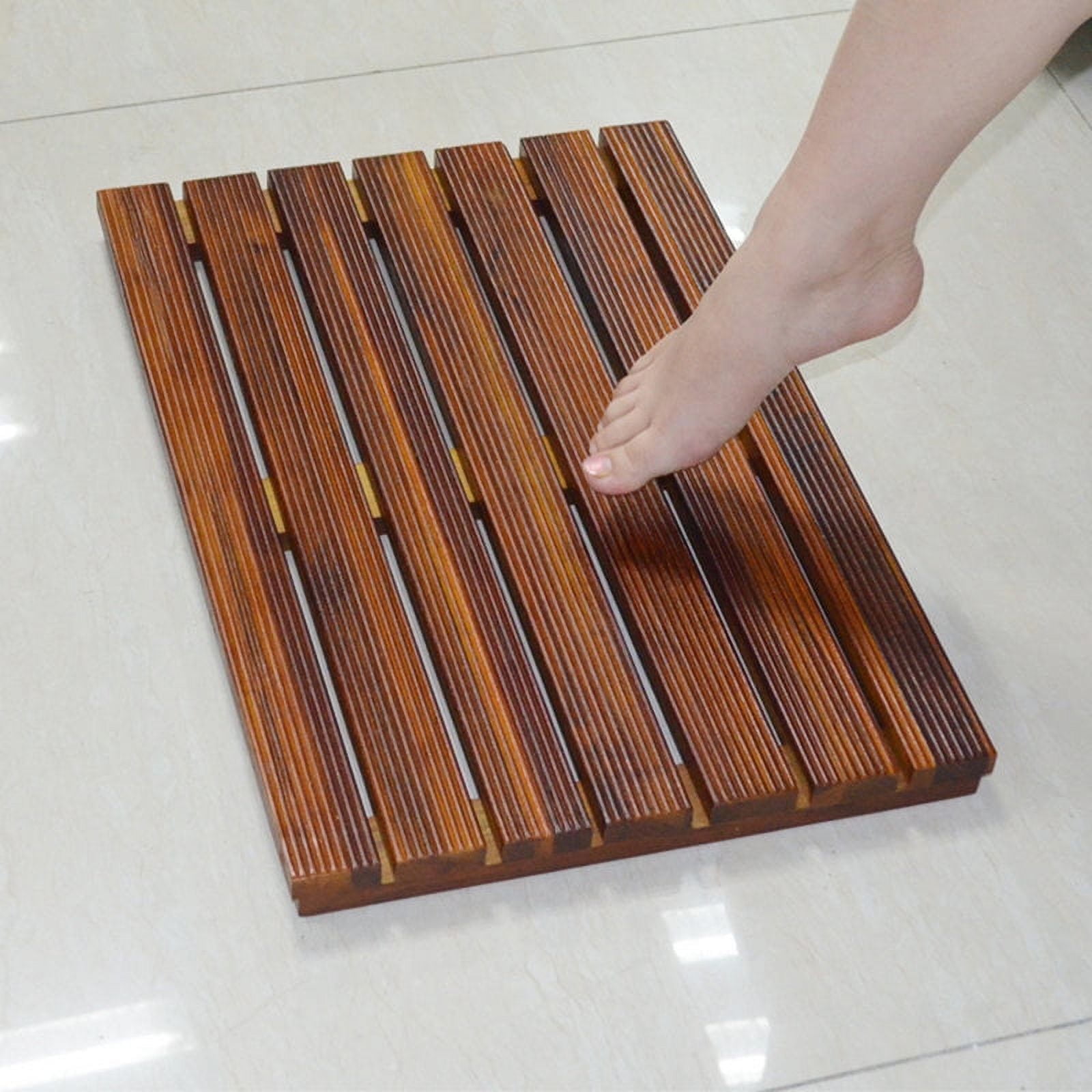Organizedlife Wooden Non-Slip Mats, Slip Resistant Mat ,Tub Wood Bath Mat, Non-Slip Mat for Indoor or Outdoor，Perfect New Year Gift,