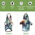 thumbnail image 6 of Fotbe Ink Style Wave Dragon Print Small Dog Sweater Hoodies Pet Grey Hooded Soft Fleece Sweatshirts with Pocket Fall Winter Puppy Cat Sweaters Warm Clothes-Small, 6 of 7