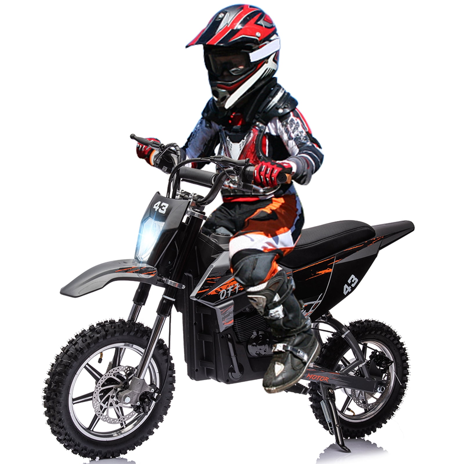 CazToi 36V 500W Kids Electric Dirt Bike 15.5mph Off-Road Motorcycle Motocross Bike for Kids 14+