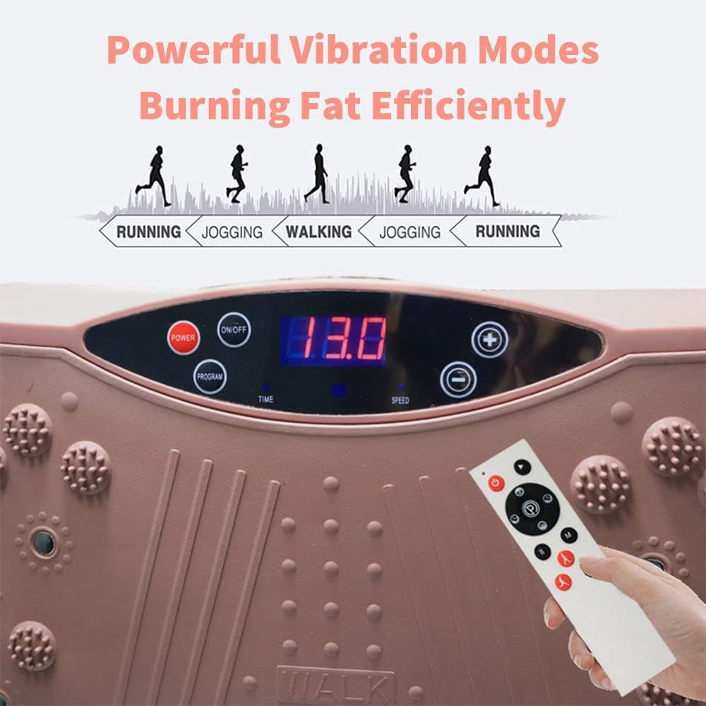 Vibration Platform Machines Whole Body Workout Vibration Plate Exercise Fitness Platform for Weight Loss Slimming Training Massage 1-99 Levels