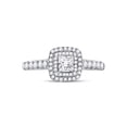 thumbnail image 2 of 14kt White Gold Princess Diamond Solitaire Bridal Wedding Engagement Ring 1 Cttw, 2 of 2