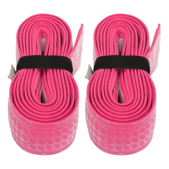 Tennis Racket Grip Tape, Polyurethane Nitrogen Fiber 2 PCS Tennis Racquet Overgrips Thickened Shock Absorption For Exercise Red,Blue,Pink,Yellow,Orange
