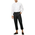 thumbnail image 2 of INSPIRE CHIC Striped Pants for Men's Slim Fit Flat Front Cropped Tapered Pants, 2 of 5
