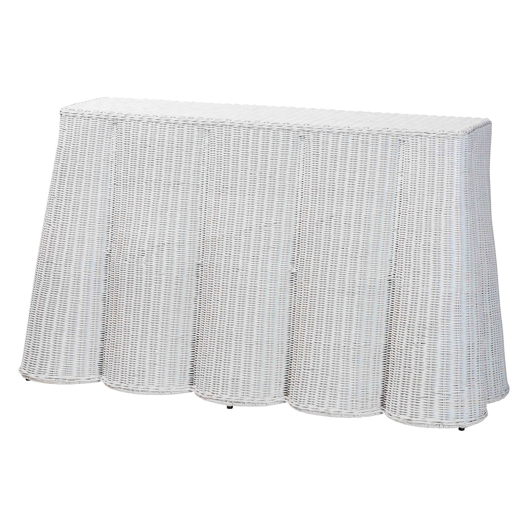 bali & pari Palm Boho Console Table, White