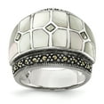 thumbnail image 1 of Bague en Argent Sterling 925 Marcasite et Nacre, 1 of 3
