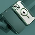 thumbnail image 1 of Nalacover Case for iPhone 14 Plus,Compatible with MagSafe Charging,Wallet Cover with RFID Blocking Card Slots,Shockproof PU Leather Magnetic Closure Folio Plating Clear Phone Case,Darkgreen, 1 of 7