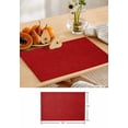 thumbnail image 4 of Placemats 1 Pack, Red Burlap Texture Woven Placemat, Linen Place Mats for Kitchen/Dining Tables, Farmhouse Vintage Red Washable Table Mats for Party, 4 of 8