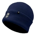 thumbnail image 5 of Dalix Ice Bear Embroidered Beanie Hat Polar Bear Cozy Knit Cap Cold Weather Mens in Navy Blue, 5 of 5