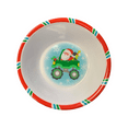thumbnail image 4 of Christmas Melamine for Kids 3 Section Divided Dish Plates Bowls Christmas Plates, Dinnerware Set, Picky Eater Plates Santa Elf Truck Scooter (4 Pc Set), 4 of 8