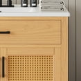 thumbnail image 4 of Christopher Knight Home Rustic 36" Bathroom Vanity with Ceramic Sink, Woven Rattan Doors, Natural, 4 of 12