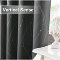 thumbnail image 7 of NICETOWN Blackout Curtains for Living Room & Bedroom, Grommet Sliver Wave Line With Dots Thermal Insulated Drapes, Set of 2, W52 x L84, Gray, 7 of 7