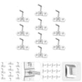 thumbnail image 1 of HEALEEP 10 Pcs Porte-Outils pour Planche à Chevilles Rangement en Fer Argenté pour Amateurs de Bricolage, 1 of 7