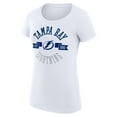 thumbnail image 2 of Women's G-III 4Her by Carl Banks White Tampa Bay Lightning Super-Slim Fit Lightweight City Graphic Sport Crewneck, 2 of 3