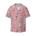 thumbnail image 3 of Goofa Cute Love Printed Men's Casual Short-sleeved Shirt,Lightweight Breathable Button-down,Summer Casual men's top,Versatile Fashion shirt-Medium, 3 of 7