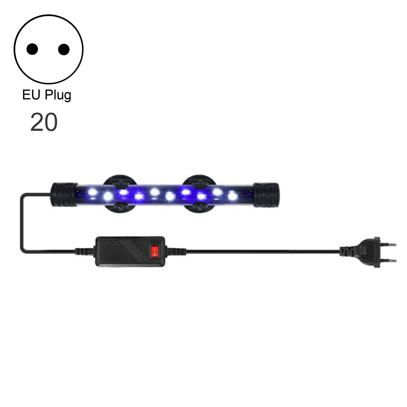Temacd Aquarium Light LED 3 Modes Compact Underwater Lamp Aquariums