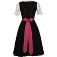 thumbnail image 3 of Edelweiss Creek 3 Piece Long German Oktoberfest Dirndl Dresses for Women - Black and Pink, 3 of 7