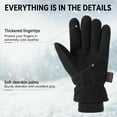 thumbnail image 3 of OZERO Winter Gloves -30°F Cold Proof Deerskin Suede Leather Insulated Water-resistant Windproof Thermal Glove for Driving Hiking Snow Work in Cold Weather - Warm Gifts for Men and Women, 3 of 11