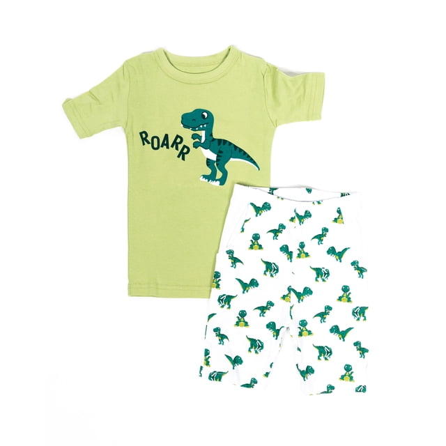 Pyjama Dinosaure à Manches Courtes pour Enfants, Tailles 2T-7Y