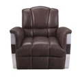 thumbnail image 2 of DeeHome ACME Brancaster Accent Chair, Retro Brown Top Grain Leather & Aluminum 59716, 2 of 6