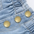 thumbnail image 4 of MKOSPLRT High Waisted Jean Shorts Kids Girls 2-12 Years Casual Paper Bag Denim Shorts Baggy Wide Leg Shorts with Pockets Birthday Gifts, 4 of 7