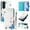 Blue Butterfly, variant on Compatible for Samsung Galaxy S23 Wallet Case, Painting Pattern Premium PU Leather [Credit Card Holder] [Wrist Strap] Flip Stand Feature Purse Case Full Protective Pattern Cover, Dream