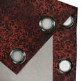 thumbnail image 4 of Ambesonne Abstract Grommet Curtain, Orient Flowers Leaves Art, 50" x 120", Vermilion and Black, 4 of 6