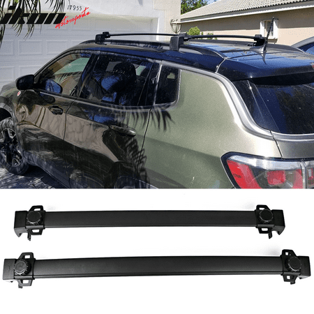 Fits 17 18 Jeep Compass Factory Style Top Roof Rack Cross Bar Pair