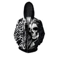 thumbnail image 2 of Sudadera con capucha informal de otoño para hombre, sudadera con cremallera, sudadera moderna y versátil, sudadera con capucha de calavera, sudadera con capucha holgada gótica, ropa Ma, 2 of 5