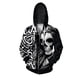 thumbnail image 2 of Sudadera con capucha informal de otoño para hombre, sudadera con cremallera, sudadera moderna y versátil, sudadera con capucha de calavera, sudadera con capucha holgada gótica, ropa Ma, 2 of 5
