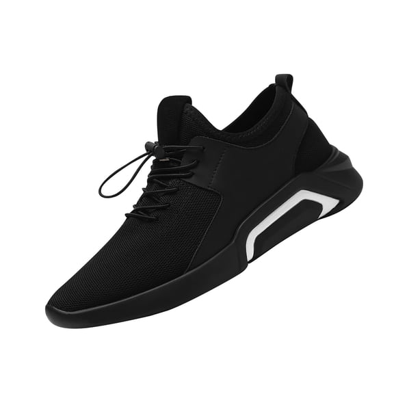 Xfvqtps Mens Sneakers Slip On Breathable Non Slip Casual Soft Sole Outdoor Plastic Cement Walking Shoes Business Shoes Mesh Leisure Sneakers Black