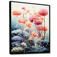 thumbnail image 2 of Designart "Marine Florals In Pink And Blue" Coastal Coral Under Water Floater Framed Canvas Prints, 2 of 5