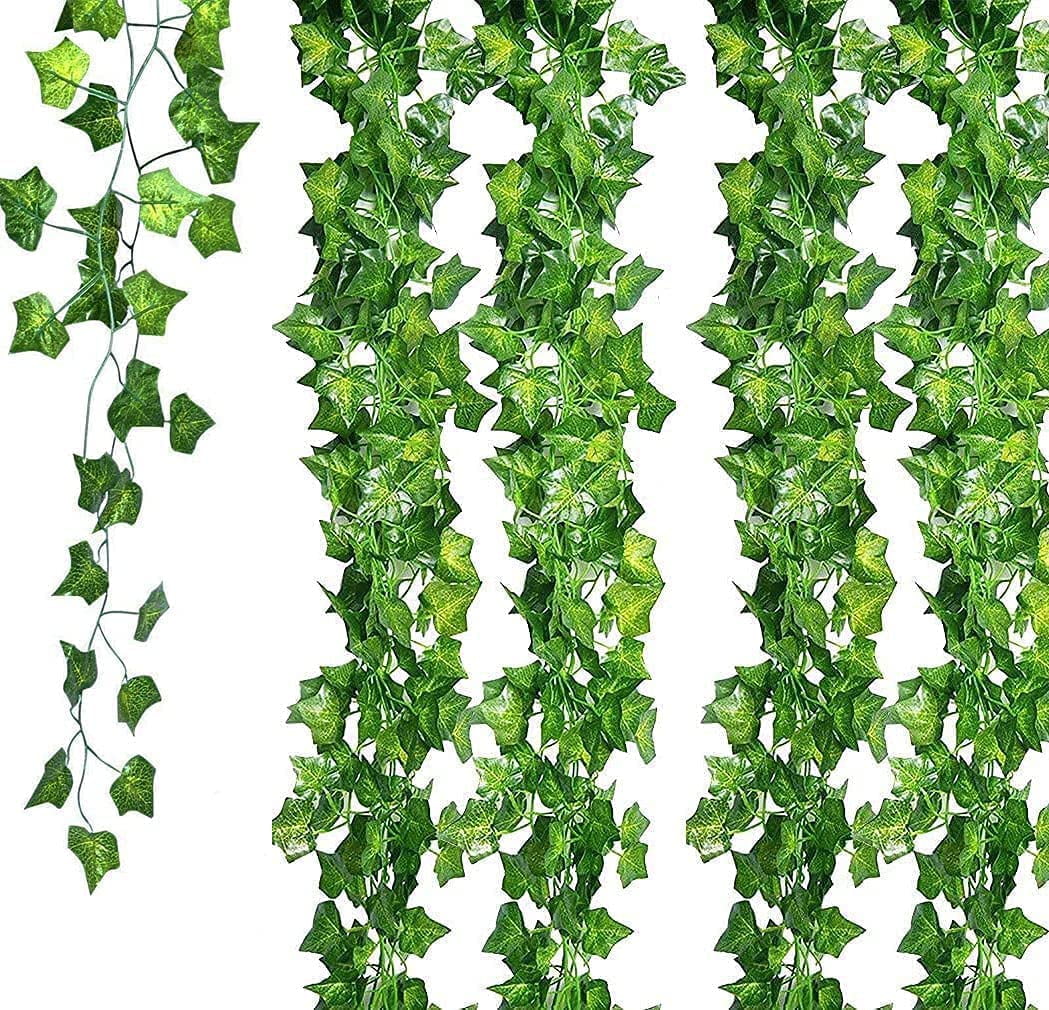 Morttic 84 feet 12 Pack Fake Vines Artificial Ivy Leaves Plants Hanging