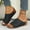 Black, variant on MLCDZ Platform Sandals Women Summer Orthopedic Arch Support Flat Slip on Wide Width Leather Wedge Sandals Damping Sole Upgradation Stretch Lightweight Heels Sandals Walking Shoes Black 40