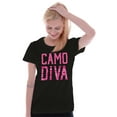 thumbnail image 4 of Camo Diva Cute Girly Hunting Season Womens Fitted Plus Size Graphic Tee Brisco Brands 2X, 4 of 5