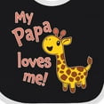 thumbnail image 4 of Inktastic My Papa Loves Me Cute Giraffe Boys or Girls Baby Bib, 4 of 4