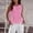 Pink, variant on Junior Tank Tops Split Hem Crop Women's Solid Color Casual Button Slit Sleeveless Round Neck Top Pink S