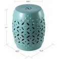 thumbnail image 3 of Sigtua 17 in. Garden Stool, Side Table Indoor Ceramic, Outdoor Stool, Patio Decor, Mint Green, 3 of 6