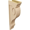 thumbnail image 5 of 5"W x 10"D x 30"H Thin Scroll Rough Cedar Woodgrain TimberThane Corbel, Primed Tan, 5 of 6