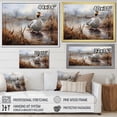thumbnail image 4 of Designart "Misty Marsh Scene with Duck II" Animals Framed Wall Art Decor - Modern Farmhouse Grey Duck Hallway Framed Wall Art Decor, 4 of 6
