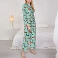 thumbnail image 3 of Goofa Christmas Dachshund Printed Women’s 2 Piece Pajama Set Super,Pajamas Women's Long Sleeve Sleepwear Soft Button Down Loungewear Pjs Lounge Set Nightwear-XX-Large, 3 of 9