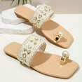 thumbnail image 5 of B91xZ Funny Slides for Women Quick Drying Non Slip Shower Slides Bathroom Sandals,Beige 7, 5 of 5