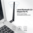 thumbnail image 2 of Adaptador USB Bluetooth 6.0 BT6.0, Receptor y Transmisor de Audio y Música Inalámbrico A2DP/AAC/ para PC, Ratón y Teclado., 2 of 5