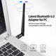 thumbnail image 2 of Adaptador USB Bluetooth 6.0 BT6.0, Receptor y Transmisor de Audio y Música Inalámbrico A2DP/AAC/ para PC, Ratón y Teclado., 2 of 5