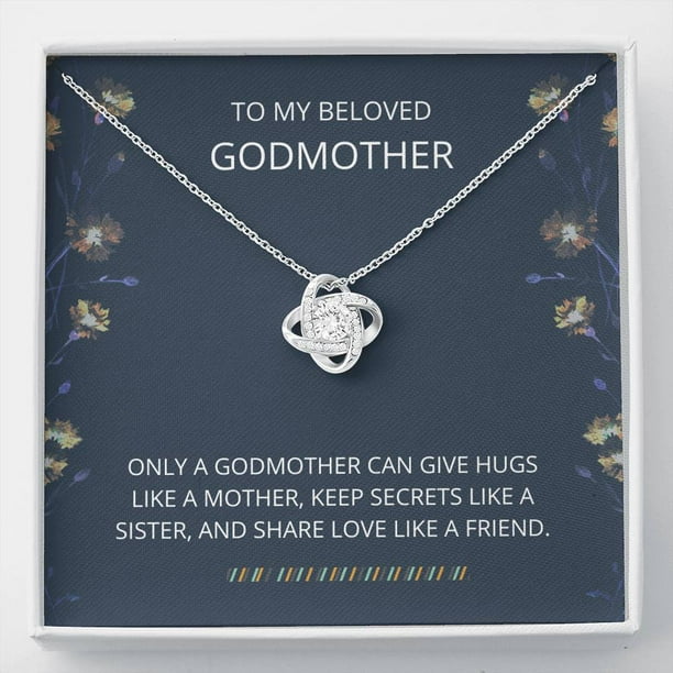 Godmother Gift Love Knot Necklace For Godmother Jewelry Thank