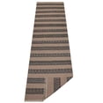 thumbnail image 3 of Rugsotic Carpets Eco-Friendly Woven Hand Woven Kilim Flat Weave Cream Charcoal Contemporary Area Rug, 3'x13' Runner, Antimicrobial, 3 of 5